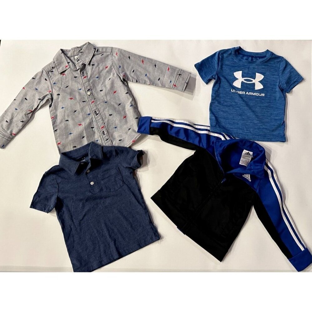 2T Baby Boy clothes lot (4 pcs) Carters Adidas Under Armour (1 pc 24 mths) - Picture 1 of 5